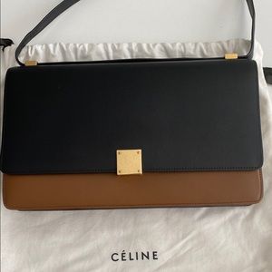 Auth celine bicolor medium case box bag preowned